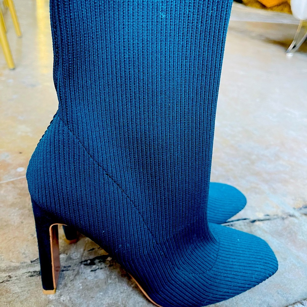 CUCCOO Deep Green Heeled Booties